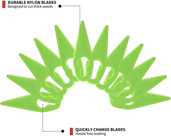 50 stk. Plastblade til L70 Plæneklipper Plæneklipper Tilbehør Grøn