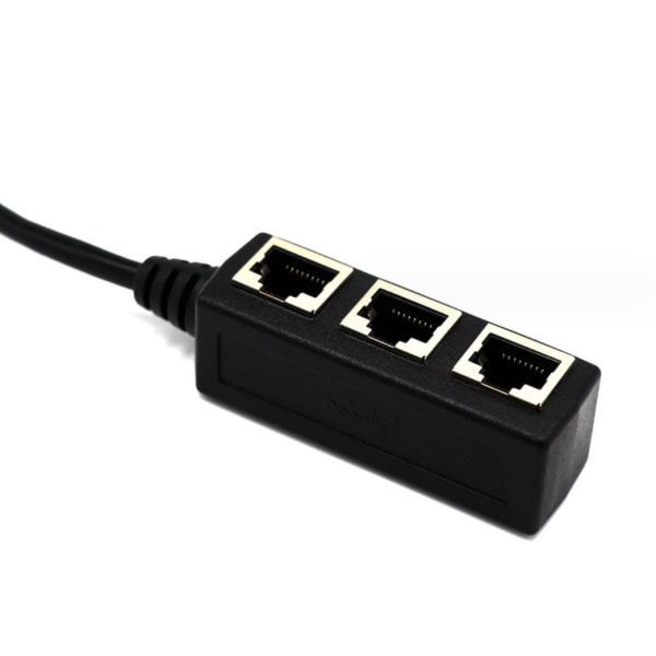 Ethernet Rj45 Splitter Kabel, Ethernet LAN Nätverksförlängningskabel Adapter Rj45 Hane till 3 Hon Splitter för Super Cat5 Cat5E Cat6 Cat7 LAN Ethernet Plug Adapter