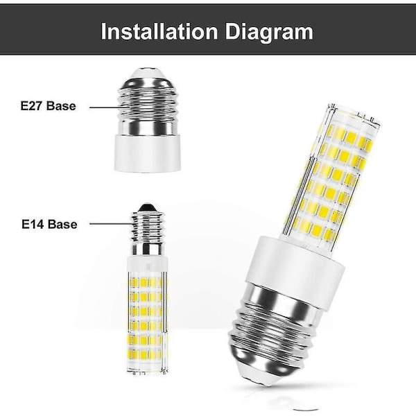 E27 till E14 4-pack sockeladapter Högkvalitativ lampbas sockelkonverteradapter för LED-lampor och glödlampor och CFL-lampor