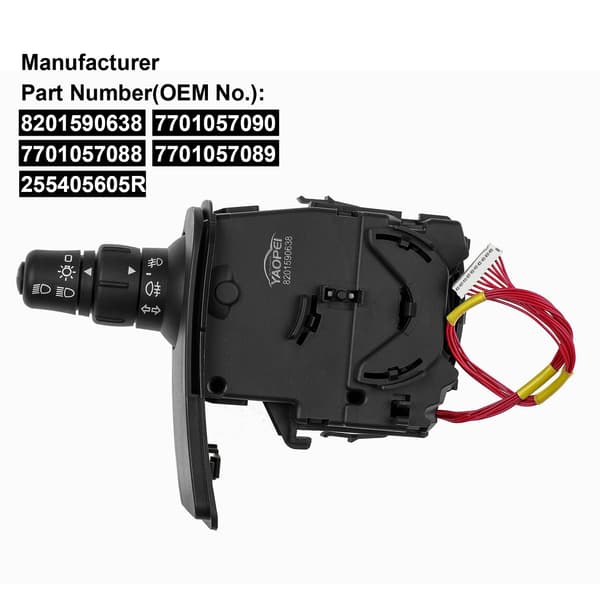 Comodo Clio 3 Kangoo 2 Modus Lys, Frontlys, Belysning, Blinklys og Tåkelys Frontlys Bryter Blinklysstyring 7701057088 8201590638