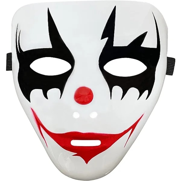 Halloween Fancy Dress Kostume Klovn Horror Grimace Fangs Masker, Hacker Anonymous Maskerade Cosplay Maske til Voksne Børn