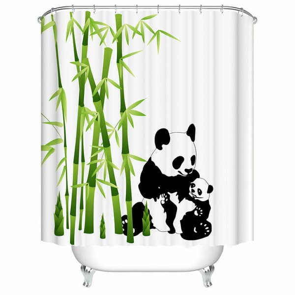 1 st Panda Bambu Tyg Duschdraperi Tyg Badrumsdekor, 180*