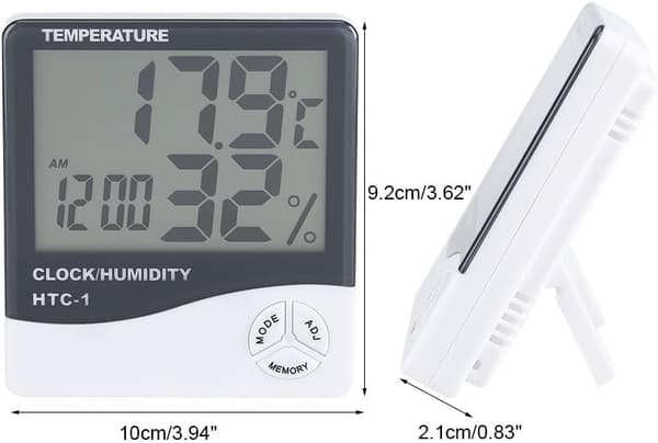Digitalt LCD, præcis indendørs temperatur