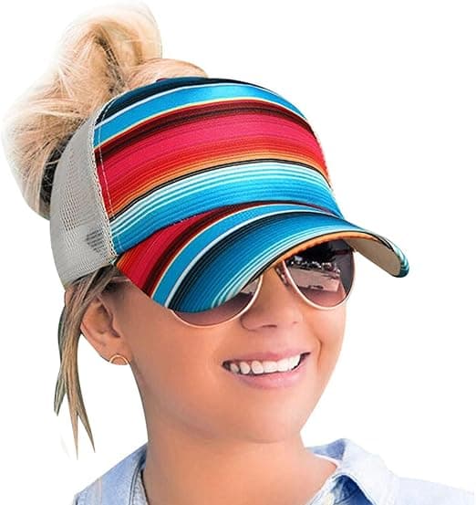 Dam Ponnytail Hög Messy Bun Mössor Distressed Baseball Caps Unco