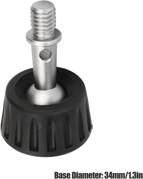 1 stk. gummifodspids 34mm stativfod gummibelagt rustfrit stål 360 grader
