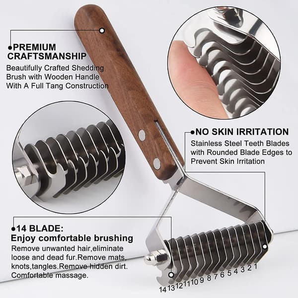 Pleiekam og børste for hunder og katter Undercoat Rake (8,5 cm)