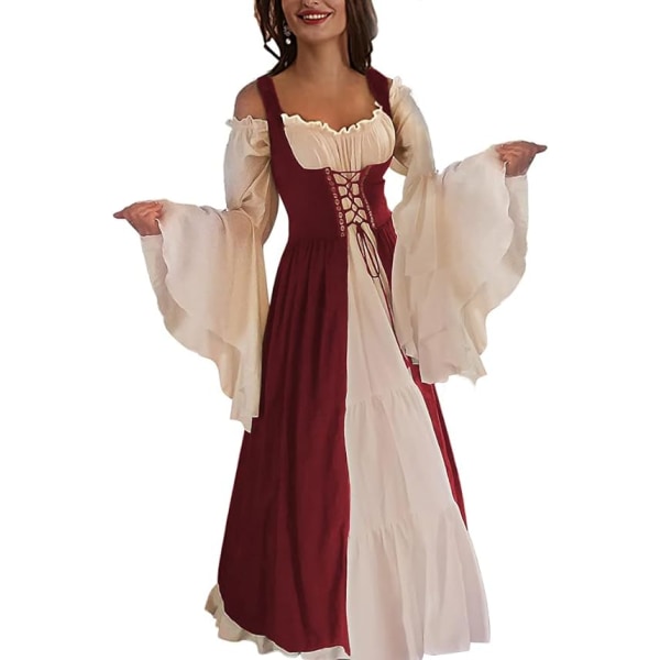 Robe de jeu de rôle kostym Renaissance médiévale pour femme (M)