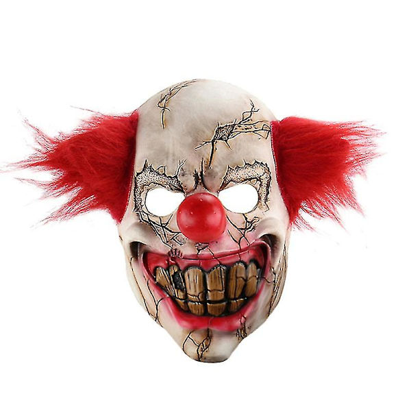 Klovn Kostume Maske Gysende Ond Skræmmende Halloween Klovn Maske Voksen Spøgelsesfestlig Party Maske Forbrugsvarer Dekoration