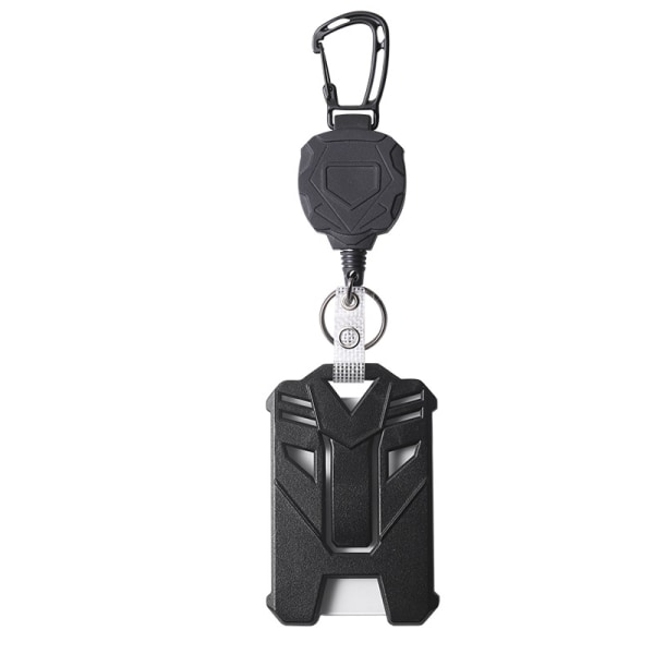 Retractable Cord Badge Holder, 3 Pack Black Retractable Keychain