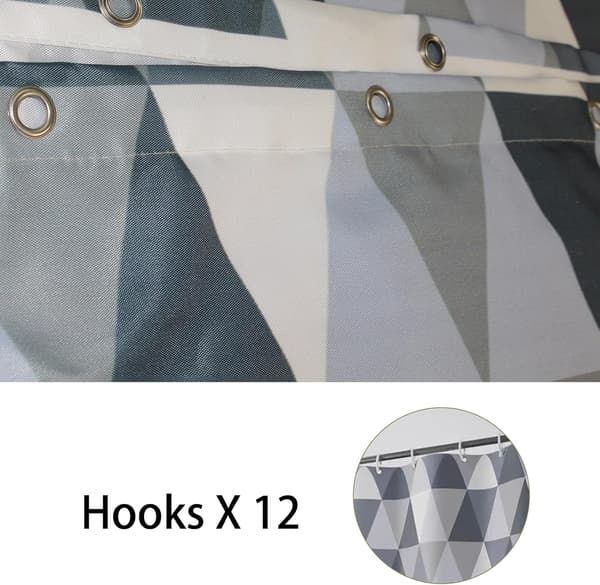 Polyester Dusjforheng 180 x 200 cm, Vanntett og Muggsikkert Dusj
