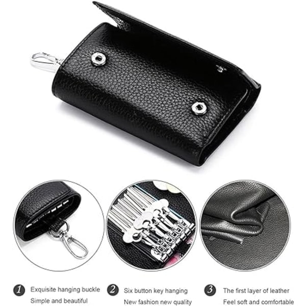 Key Holder, Genuine Leather Key Pocket Key Case for Men and Women