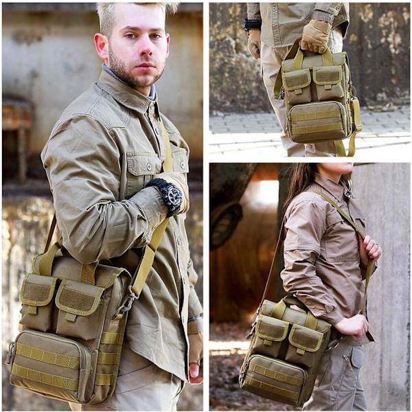 Tactical Crossbody Bag för män Militär axelväska Vattentät Mes