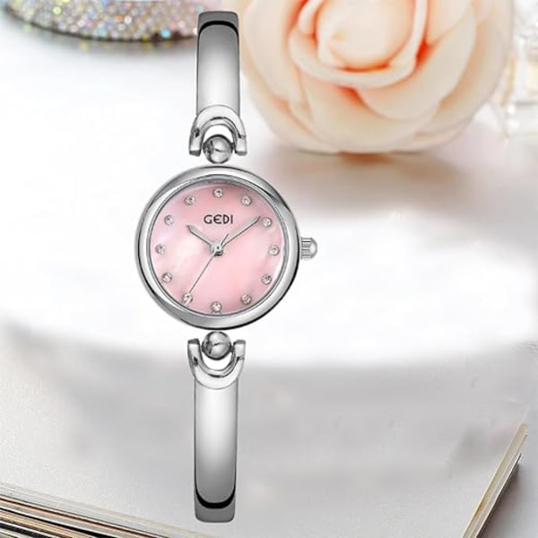 Kvinnor Bling Diamanter Roséguld Klockor Klänning Analog Vattentät Qu