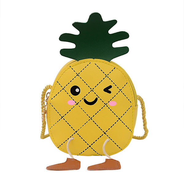 Ananas Multifunktionell Cross Bag, Flickväska, Flickplånbok, Miniväska (5,1*5,5*2 tum)