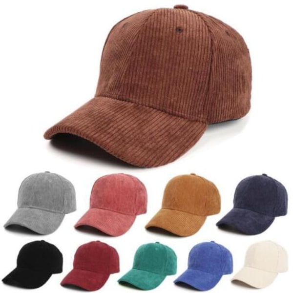Fløjls Baseball Cap Dad Hat Klassisk Justerbar Blød Almindelig Cap,1
