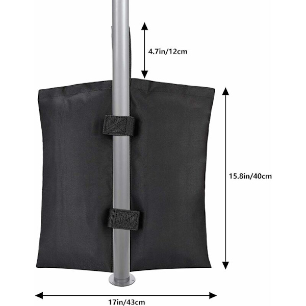 Gazebo Sand Weights, 4 stk. Gazebo og Gazebo Vægtposer, Teltben Vægtpose, Benvægte, Solsejl Telte, Parasol