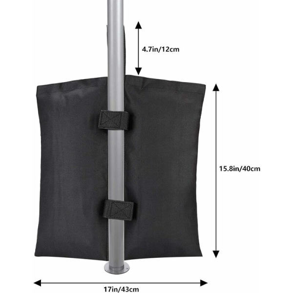 Gazebo Sandvikter, 4-pack Gazebo och Gazebo Viktväskor, Tältben Viktväska, Benvikter, Solskyddstält, Parasol