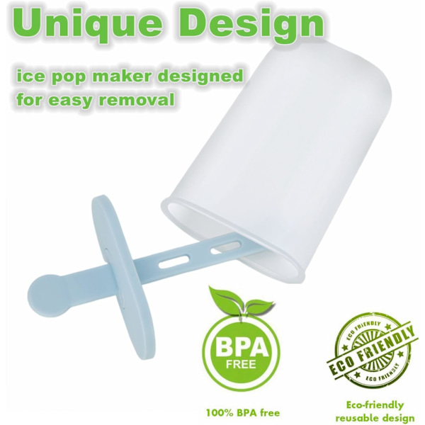 Popsicleforme 6 stk. - Nem at frigøre ispindeforme