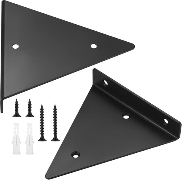 2-pack flytande hyllkonsoler (5,5\" x 5,1\") - Osynlig triangel - Väggmon