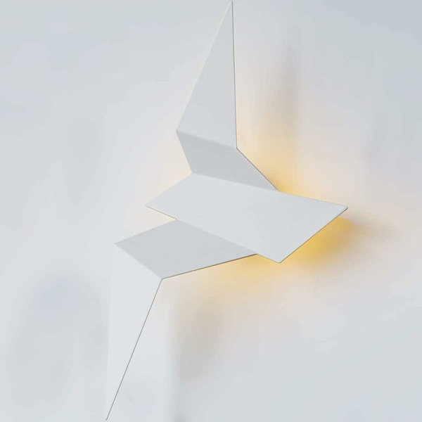Modern LED-vägglampa i form av en flygande fågel för sovrum, vardagsrum (12,8 tum)