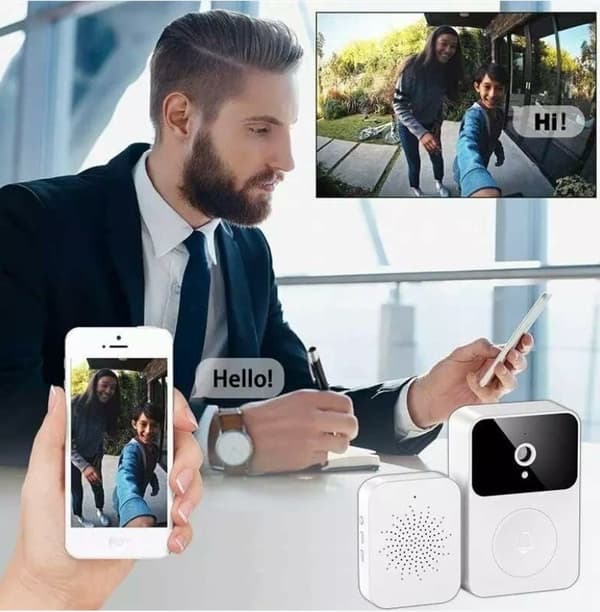 Langaton ovikello, jossa valvontakamera, Wifi Smart