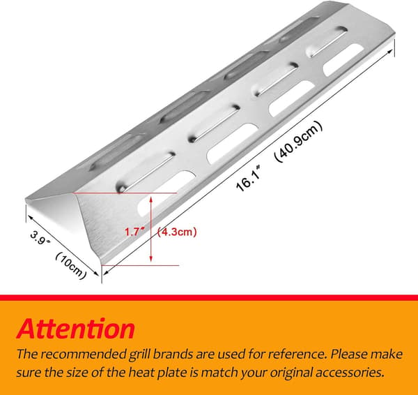 BBQ Reservedeler i rustfritt stål Varmeplate/Skjold for Select Gas Grill Mod