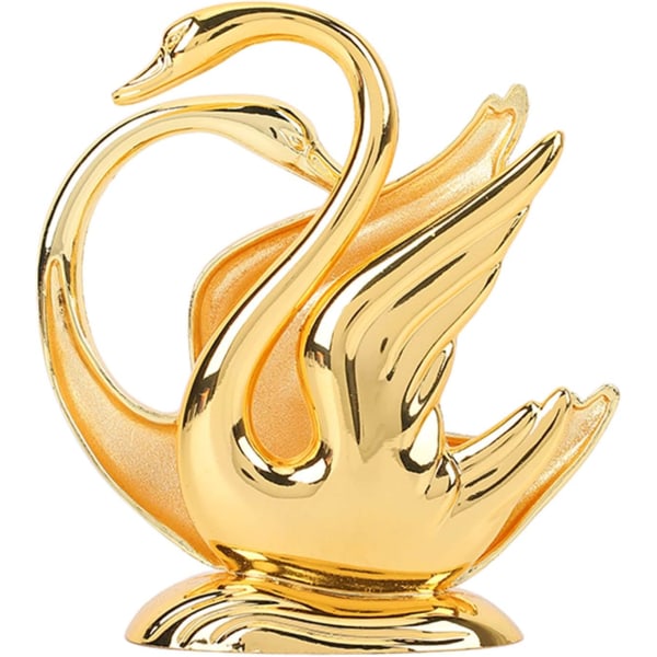 Kultainen lautasliinapidike, metallinen Swan Tissue -annostelija Moderni pöytäliina