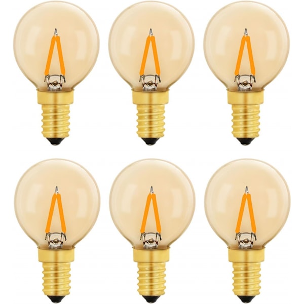 G40 Vintage Mini E14 LED-pære 1w, Amber Edison erstatning E14-pære