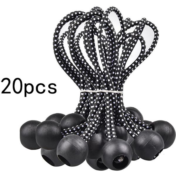 Joustavat Bungee-narut pressulle, pressulle, teltalle, paviljongille, laajennettavissa, 15,5 cm 20 kpl