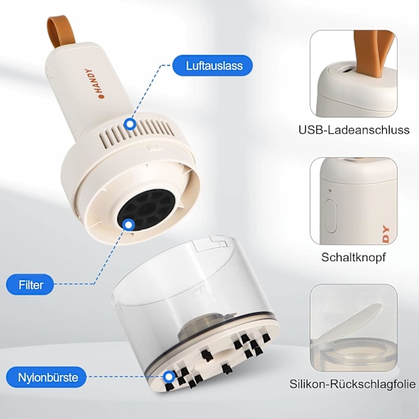 Mini USB genopladelig skrivebordsstøvsuger med 1200mAh Li-ion batteri
