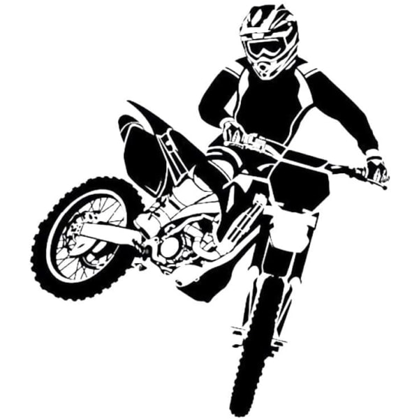 Motorcykelvægklistermærker Selvklæbende PVC Dirt Bike-vægmærkat B