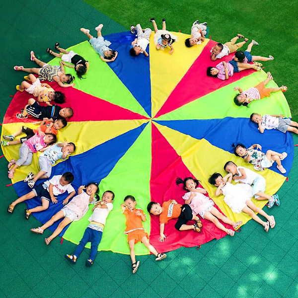 Kids Parachute Toy Parachute Tent Mat Cooperative Games Birthday Gift