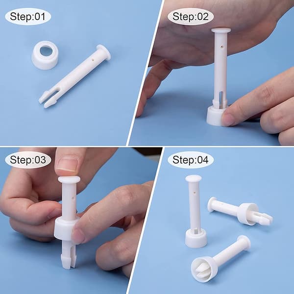 12 st poolstift, ersättningsstift, poolkopplingar i plast, plaststift, poolkopplingar, stift för poolram, 2*2cm, vit