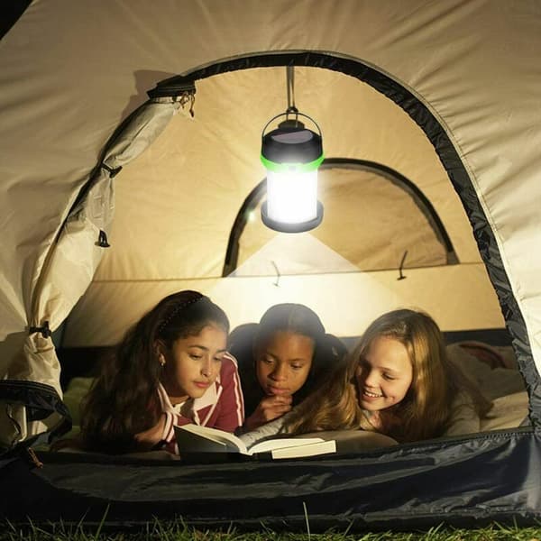Sammenklappelig camping lanterne lommelygte, 2 sol- og USB-opladning