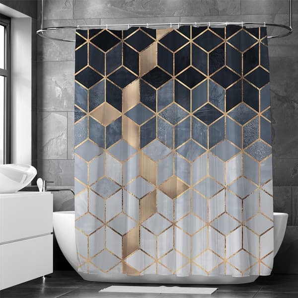 Mögelresistent duschdraperi 180x180cm i polyestertyg. Eller