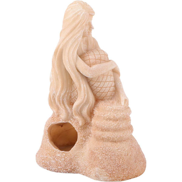 Havfrue Figur Resin Akvarium Statue Miniatyr Hage Fe Hage