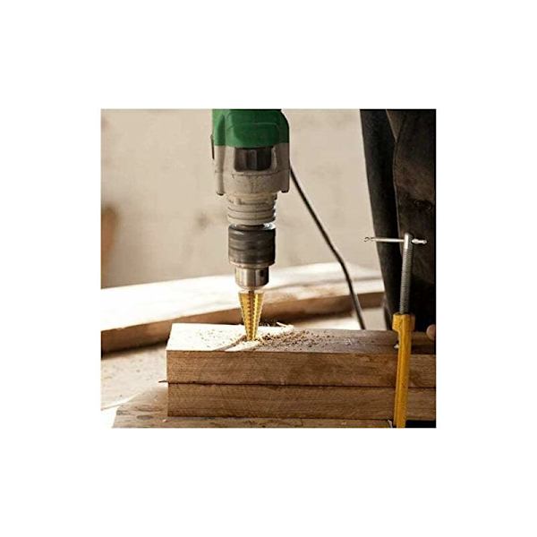 Metal Trin Drill Bit, Spiral Drill Bit, Hex Skaft Konisk Drill Bit,