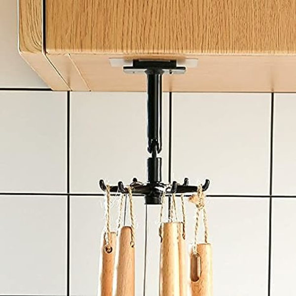 Rioychan 2 stk. køkkenredskabsholder 360 graders roterende foldbar