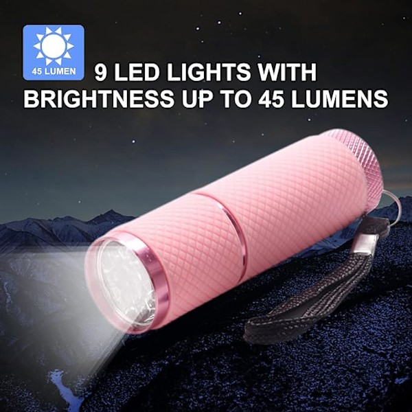 Mini lommelykt, bærbar LED lommelykt for barn, egnet for barn