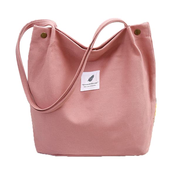 Dam Canvas Tote Bag Axelväskor Handväskor Stor Kapacitet Shoppingväska Strandväska,1P