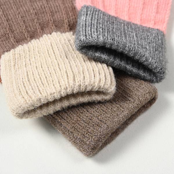 Naisten talvihanskat, lämmin neulottu kosketusnäyttö TEKSTIVIESTI Anti-Slip Thermal -hanskat villavuorella 21CM harmaa