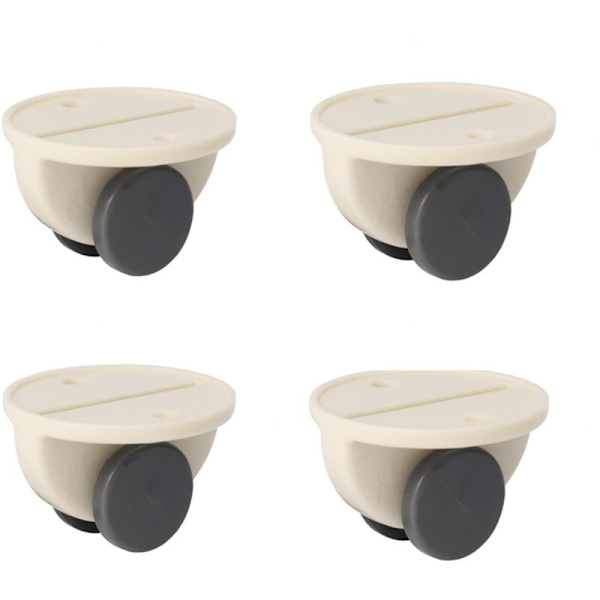 4-pack självhäftande möbelhjul 2x3cm små möbelhjul vit