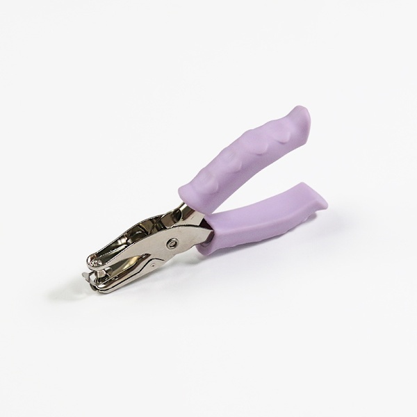Reikäleikkaimet, Metallinen Pyöreä Paperileikkaaja Pehmeällä Otteella, Käsikäyttöinen Metallireikäleikkaaja, DIY-Töihin, Paperille, Korteille, Käsitöille (Violetti)