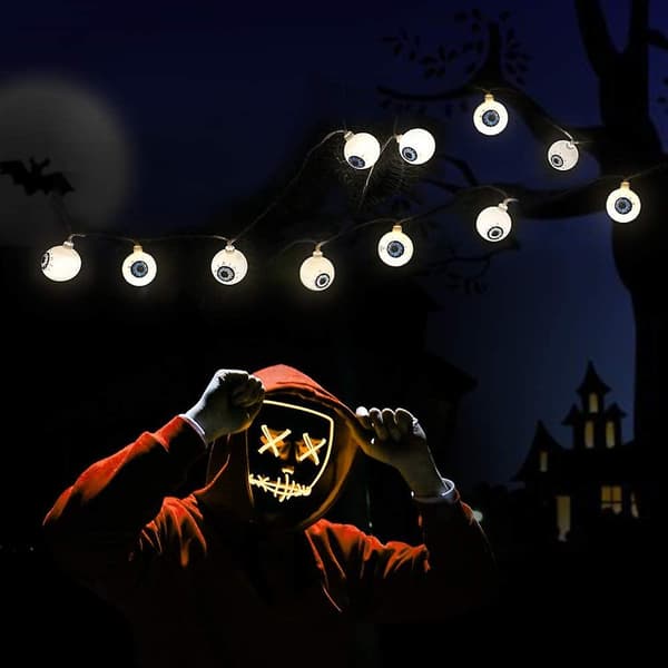 Halloween Øjenæble Fe-lys, 3m 20 Leds, Batteridrevet