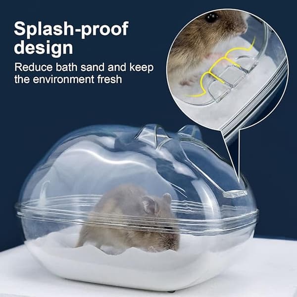 Transparent Hamstersandbad, Sandbad til Hamstere, Sandbadskål
