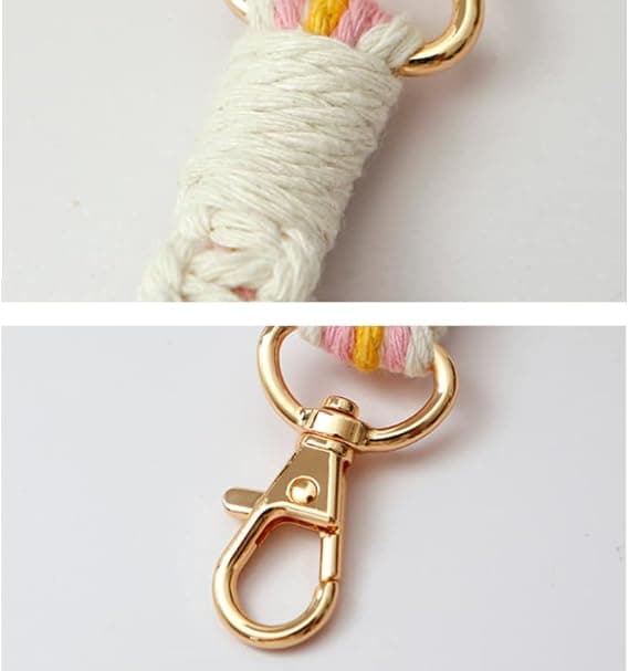 Håndlavet håndleds nøglering til kvinder med nøglering Macrame Lanyar