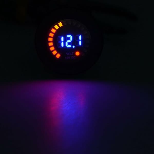 Biltillbehör 12V Vattentät LED Digital DC Display Voltmeter f