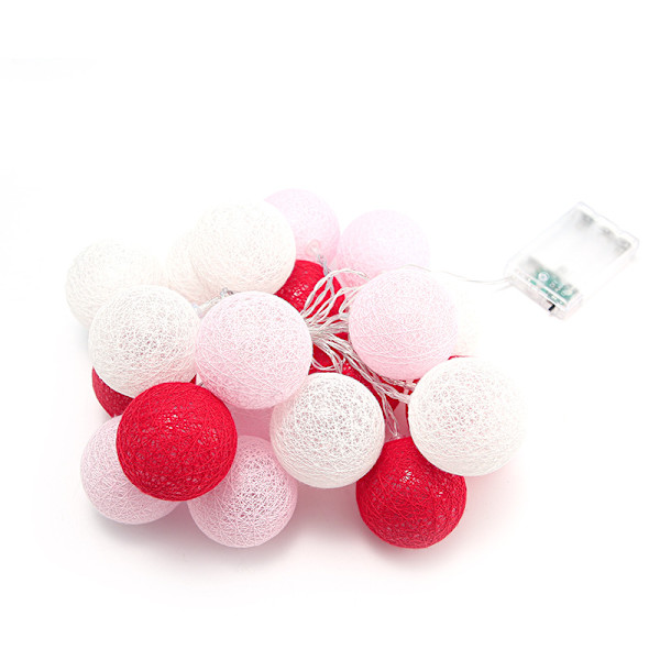 Vackra bollformade ljusslingor, 3M 20 LED-slinga batteridriven