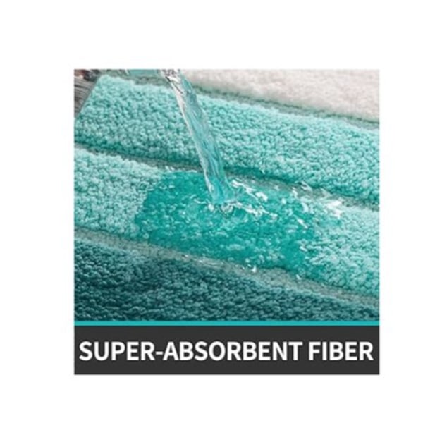 Azure Skridsikker Badeværelsesmåtte 40 x 60 cm, Blød Mikrofiber Badeværelsestæppe, Vandabsorberende, Maskinvaskbar, Ekstra Tyk Brusemåtte til Badeværelse