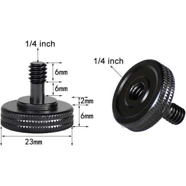 4 kpl 1/4\" urosäätöruuviadapteria, uros 1/4\" naaras 1/4\", 1/4\" ruuvi, yhteensopiva DSLR-kameroiden ja videokameroiden kanssa